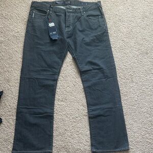 Armani Jeans Dark Gray Straight-Leg Denim
